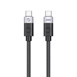   Orico CC240 USB-C–USB-C kábel, 240 W, USB4, 40 Gb/s, 8K 60Hz, 0.5 m, fekete