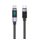 Orico LDC2C USB-C–USB-C PD 100 W-os kábel LED kijelzővel, 480 Mb/s, 3 m, fekete