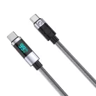 Orico LDC2C USB-C–USB-C PD 100 W-os kábel LED kijelzővel, 480 Mb/s, 3 m, fekete