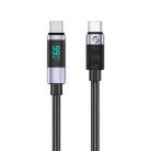 Orico LDC2C USB-C–USB-C PD 100 W-os kábel LED kijelzővel, 480 Mb/s, 2 m, 2 db, fekete