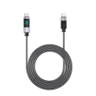 Orico LDC2C USB-C–USB-C PD 100 W-os kábel LED kijelzővel, 480 Mb/s, 2 m, 2 db, fekete