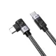 Orico C2CW USB-C–USB-C PD gyorstöltő kábel derékszögű csatlakozóval, fekete, 1 m