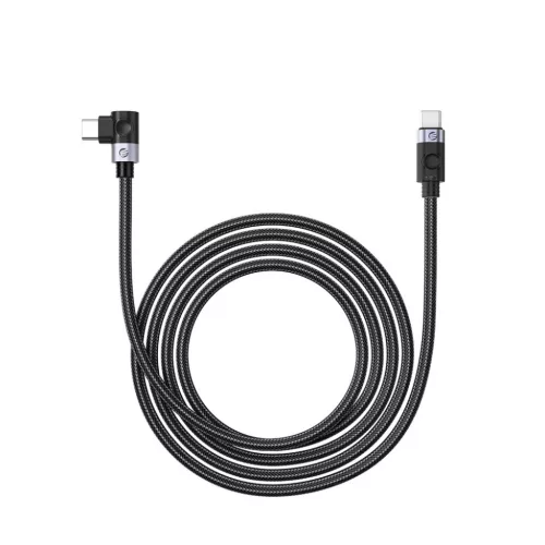 Orico C2CW USB-C–USB-C PD gyorstöltő kábel derékszögű csatlakozóval, fekete, 1 m