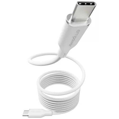 Empower by PanzerGlass Magnetic 240 W USB-C–USB-C kábel, 1,5 m, ezüst-fehér