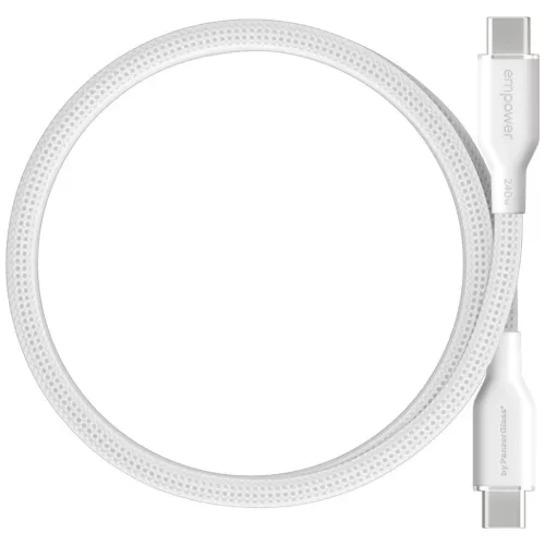 Empower by PanzerGlass Magnetic 240 W USB-C–USB-C kábel, 1,5 m, ezüst-fehér