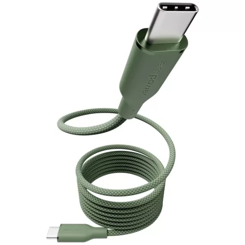 PanzerGlass Empower Racing mágneses USB-C–USB-C kábel, 240 W, 1,5 m, zöld