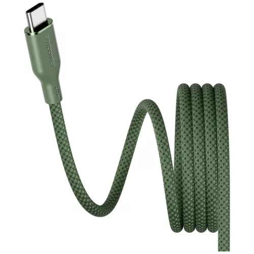 PanzerGlass Empower Racing mágneses USB-C–USB-C kábel, 240 W, 1,5 m, zöld
