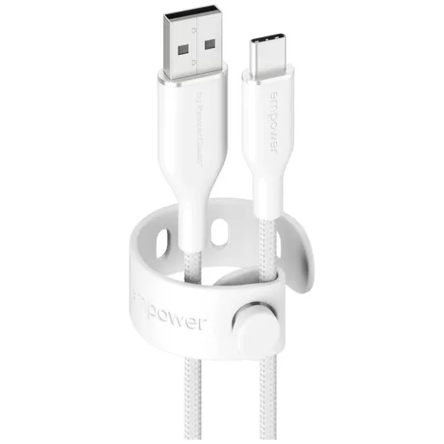 PanzerGlass Empower Racing 60W USB-A–USB-C kábel, 1.2 m, ezüst-fehér