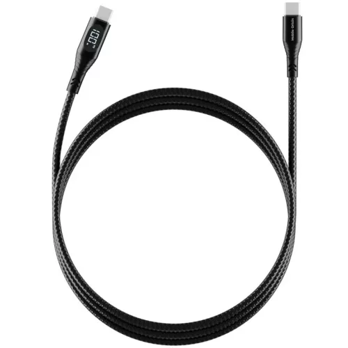 Mobile Origin CB2 USB-C–USB-C kijelzős kábel 100 W 1,5 m fekete