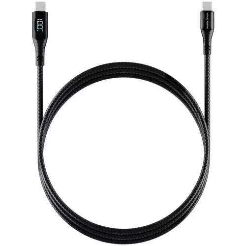 Mobile Origin CB2 USB-C–USB-C kijelzős kábel 100 W 1,5 m fekete