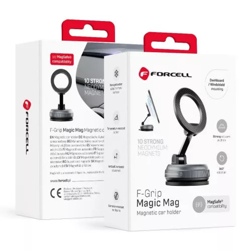 FORCELL F-Grip Magic Mag mágneses autós telefontartó, fekete