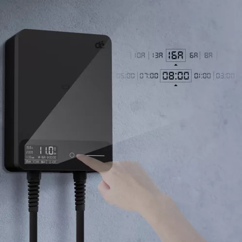 dé 11kW-os fali töltő 10 m-es kábellel, TUYA APP, Type-2