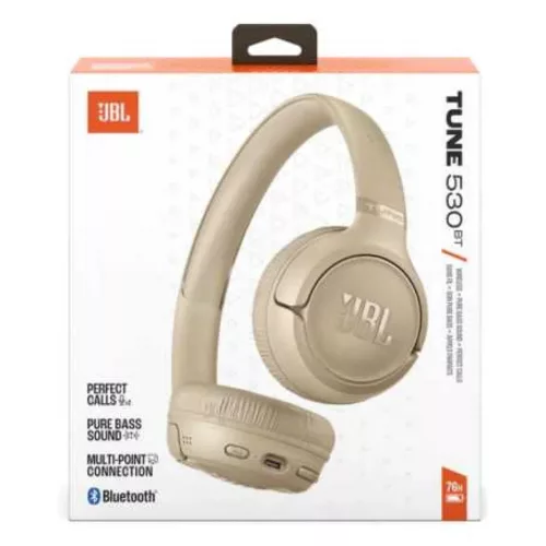 JBL Tune 530BT Bluetooth fejhallgató, bézs (JBLT530BTBEG)
