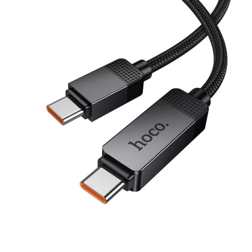Hoco U154 USB-C – USB-C kábel LCD kijelzővel, 1 m, fekete