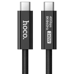 Hoco US15 USB-C–USB-C kábel 1 m, fekete