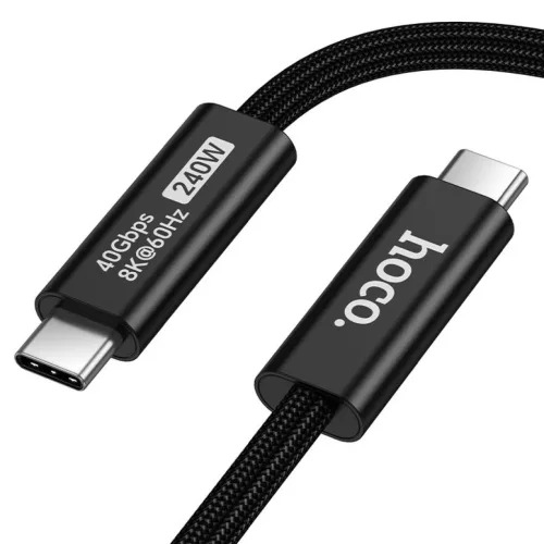 Hoco US15 USB-C–USB-C kábel 1 m, fekete