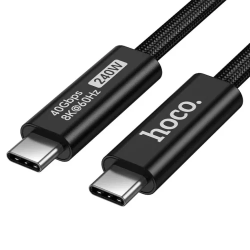 Hoco US15 USB-C–USB-C kábel 1 m, fekete