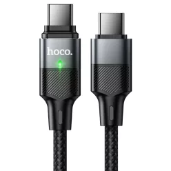   Hoco U159 mágneses USB-C–USB-C kábel QC3.0 PD, 5 A, 240 W, 1,2 m, fekete