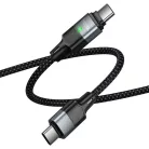 Hoco U159 mágneses USB-C–USB-C kábel QC3.0 PD, 5 A, 240 W, 1,2 m, fekete