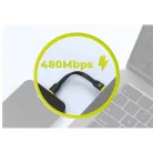 Mobile Origin Compact USB-C–USB-C kábel, fekete, 10 cm