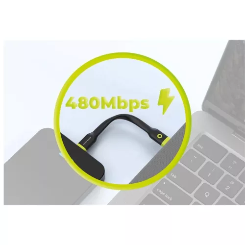 Mobile Origin Compact USB-C–USB-C kábel, fekete, 10 cm