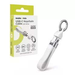   Mobile Origin CB17 USB-C kulcstartó kábel 240 W 40 Gbps 8K fehér