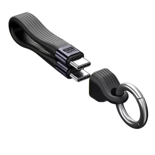 Mobile Origin CB17 fekete 240 W-os USB-C kulcstartó kábel