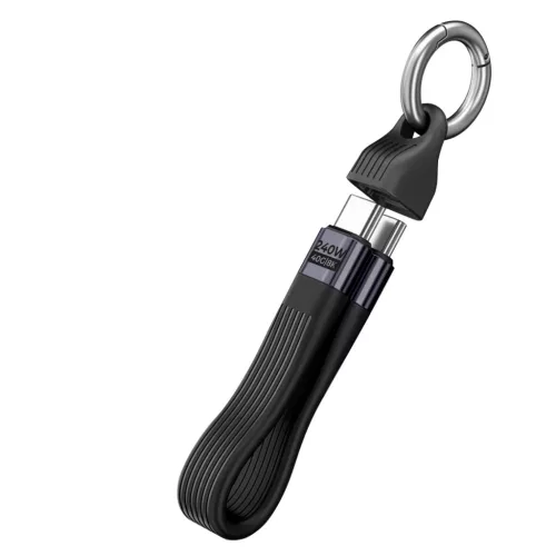Mobile Origin CB17 fekete 240 W-os USB-C kulcstartó kábel