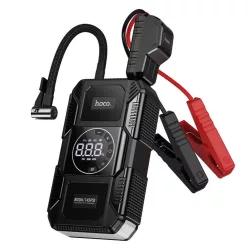   Hoco QS6 8000 mAh külső akkumulátor indítássegítő funkcióval és légpumpával, fekete