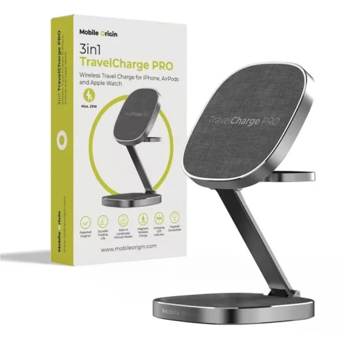 Mobile Origin TravelCharge PRO szürke mágneses vezeték nélküli töltő