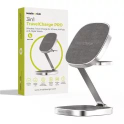   Mobile Origin TravelCharge PRO ezüst összecsukható mágneses töltő