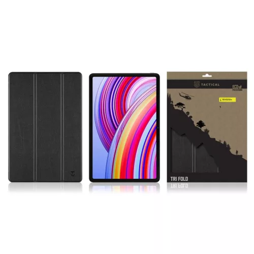 Tactical Trifold Fliptok Xiaomi Redmi Pad Pro 12.1-hez Fekete