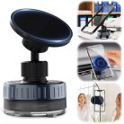 Techsuit - Autós tartó vezeték nélküli töltéssel (HOLD253) - MagSafe N52 mágnesek 15W, erős tapadókorong, műszerfalra - Fekete