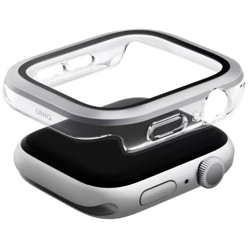 Uniq Voute üvegfólia tok Apple Watch 10 46 mm - ezüst