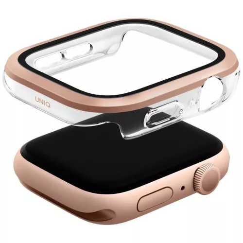 Uniq Voute üvegfólia Apple Watch 10 46mm - Rózsaarany