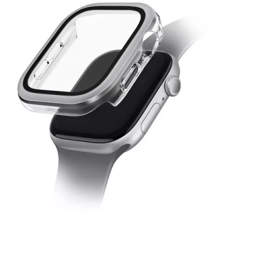 Uniq Voute edzett üveg tok Apple Watch 10 42 mm - Ezüst