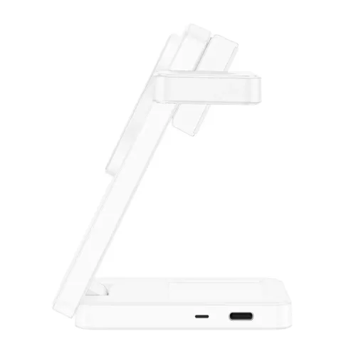 Tech-Protect A56 3 az 1-ben mágneses MagSafe vezeték nélküli töltő 25 W Qi2.2 fehér