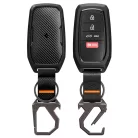 Spigen - Toyota kulcshéj karabinerrel TK100 (ACS11366) - csúszásmentes oldalsó mintázattal, karbonszálas hatással - fekete