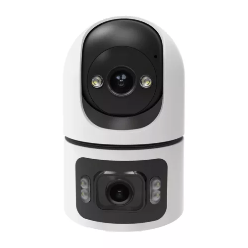 MOES WCM-Q09 beltéri intelligens IP-kamera Wi-Fi 6 8 MP kettős lencsével