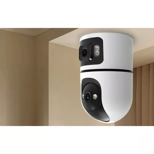 MOES WCM-Q09 beltéri intelligens IP-kamera Wi-Fi 6 8 MP kettős lencsével