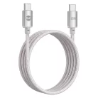 Forever Vibe USB-C - USB-C kábel 1 m 60 W ezüst
