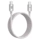 Forever Vibe USB-C - USB-C kábel 1 m 60 W ezüst