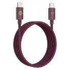 Forever Vibe USB-C–USB-C kábel 1 m 60 W bordó