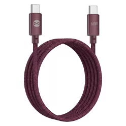 Forever Vibe USB-C–USB-C kábel 1 m 60 W bordó