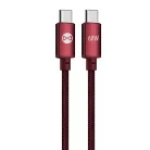 Forever Vibe USB-C–USB-C kábel 1 m 60 W bordó