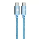 Forever Vibe USB-C–USB-C kábel 1 m 60 W világoskék