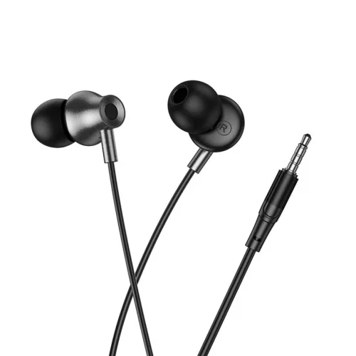 Hoco M119 vezetékes mikrofonos fülhallgató 3,5 mm-es mini jack csatlakozóval, fekete