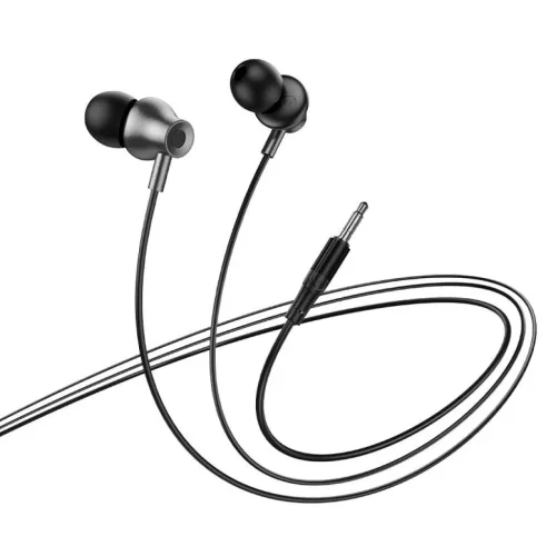 Hoco M119 vezetékes mikrofonos fülhallgató 3,5 mm-es mini jack csatlakozóval, fekete