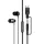 Vezetékes fülhallgató mikrofonnal, 3,5 mm-es csatlakozóval / USB-C csatlakozóval Hoco M119A fekete