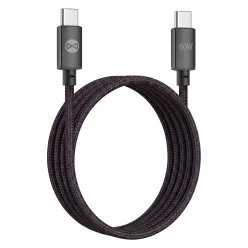 Forever Vibe USB-C–USB-C kábel, 1 m, 60 W, sötétszürke